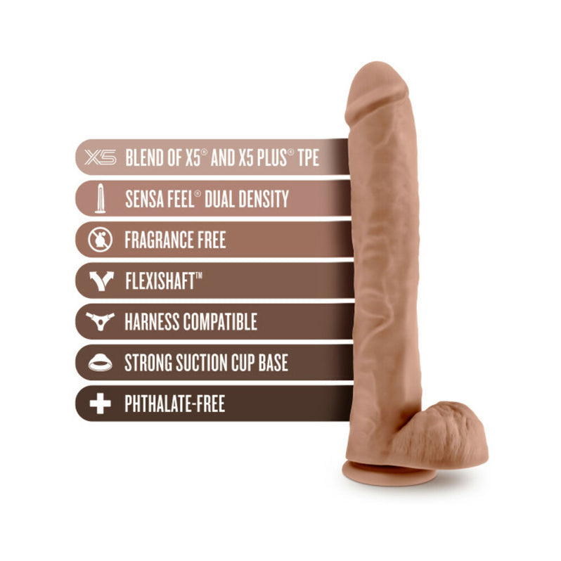 Dildo Plegable con Testículos Blush Au Naturel Daddy de 35,5 cm