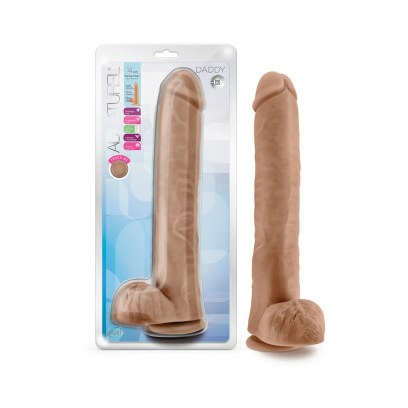 Dildo Plegable con Testículos Blush Au Naturel Daddy de 35,5 cm