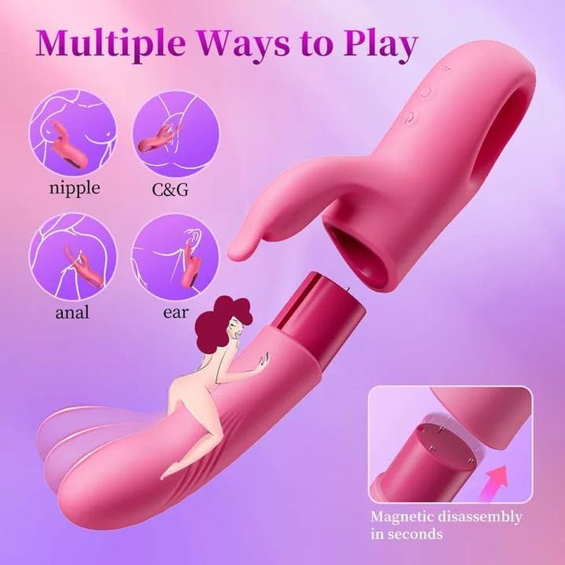 TapFever 7 Modos de Vibración con Calefacción Vibrador Conejo