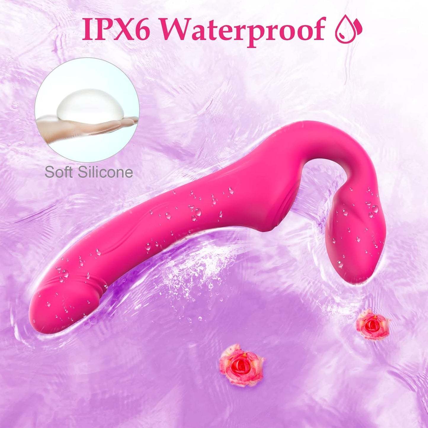 Doble dildo sin tirantes de triple motor TapTease