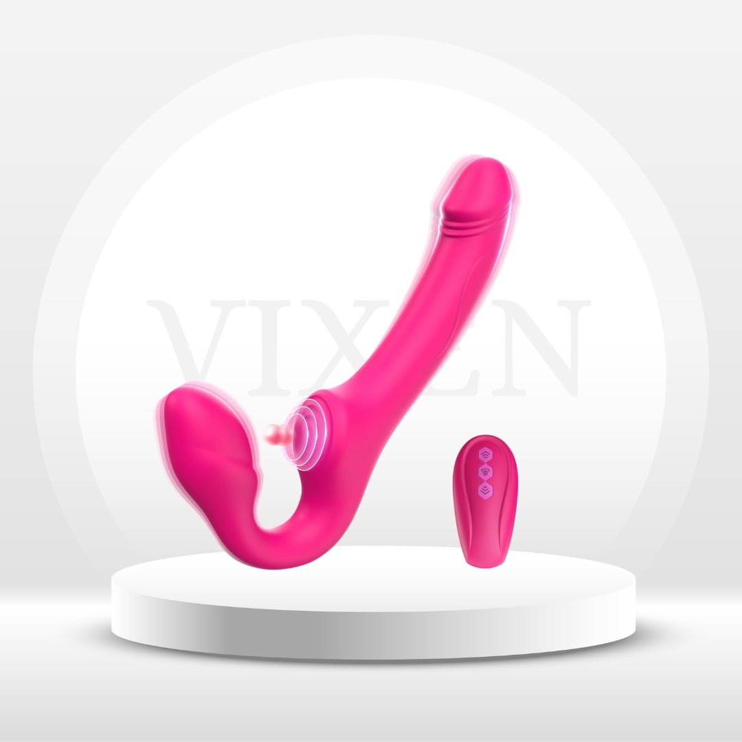 Doble dildo sin tirantes de triple motor TapTease