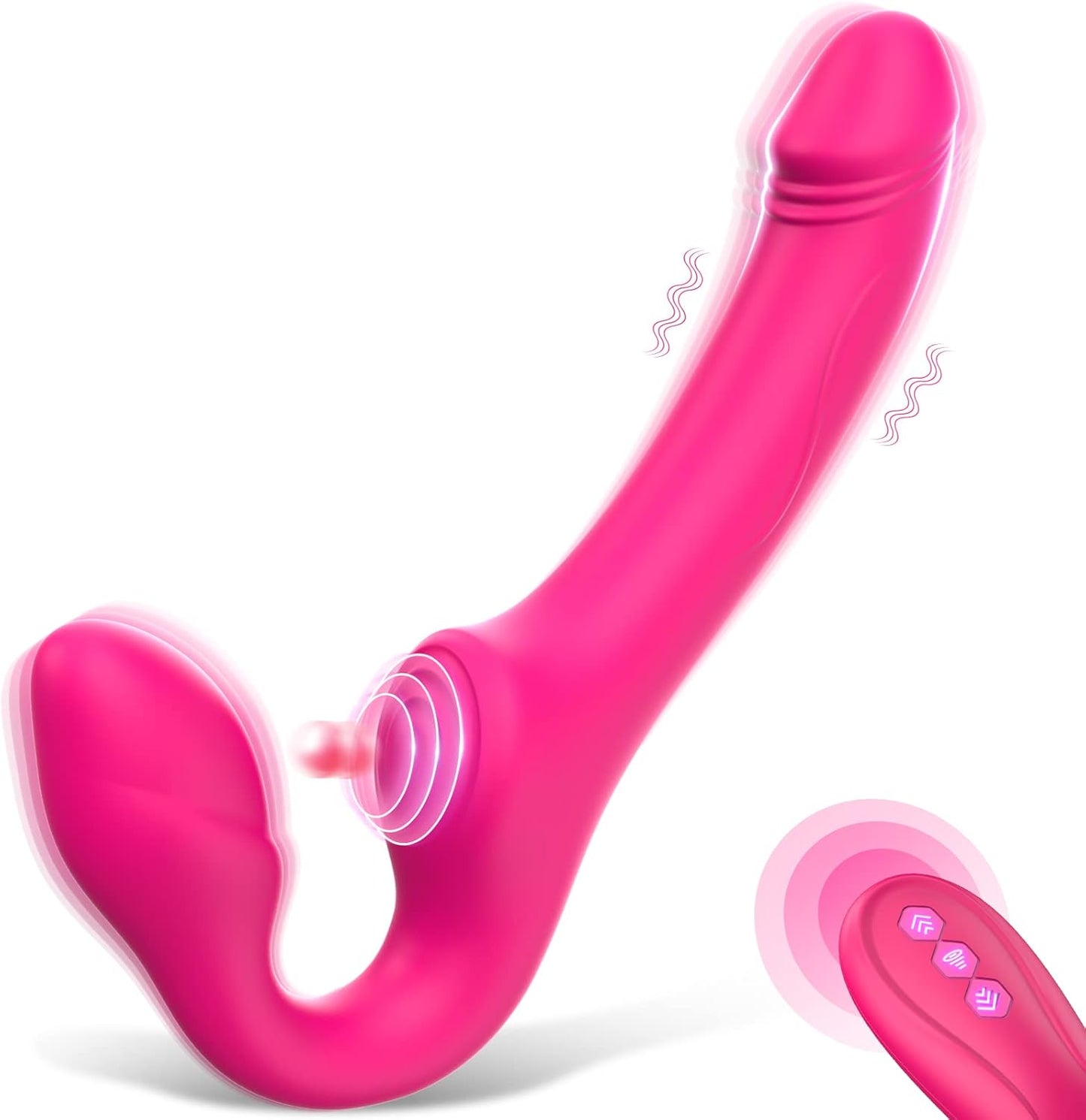 Doble dildo sin tirantes de triple motor TapTease