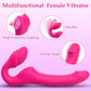 Doble dildo sin tirantes de triple motor TapTease