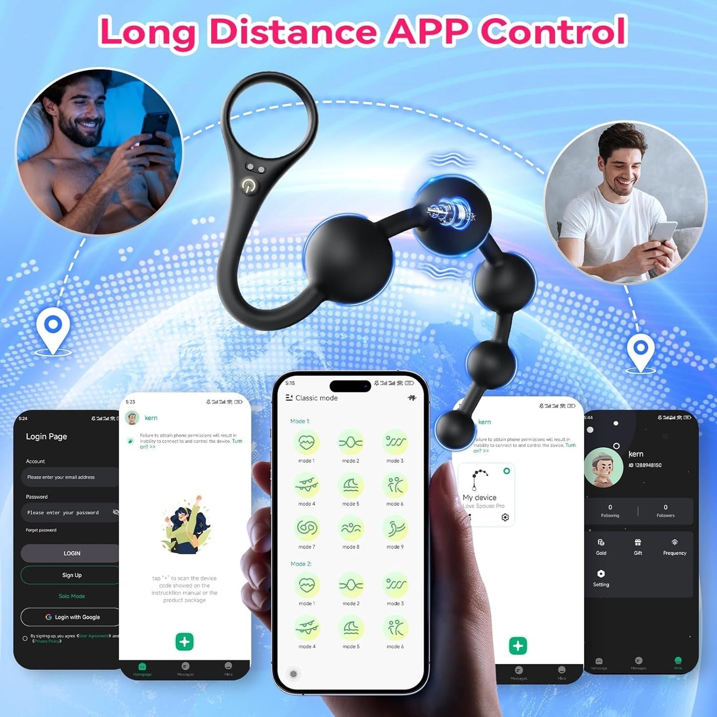 TemptLink App-Control Perles Anal et Vibrateur Point G