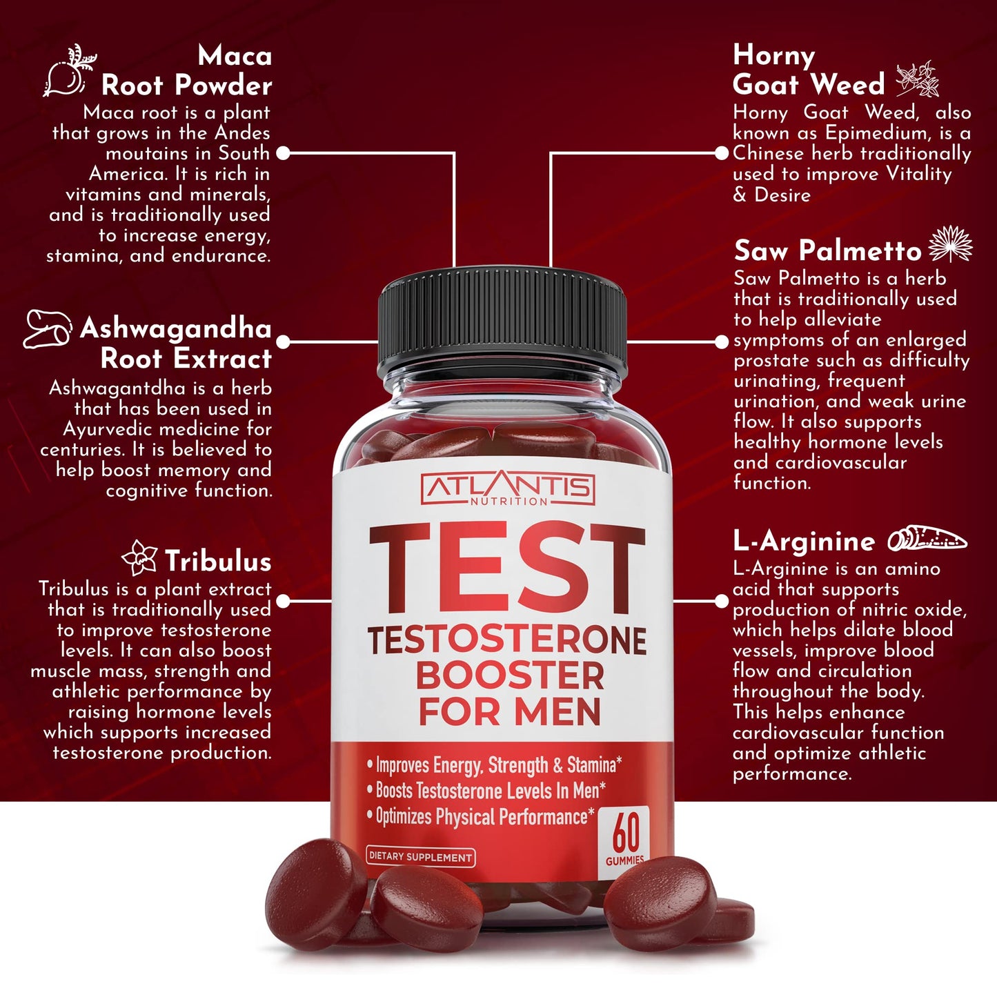 Gomitas para potenciar la testosterona y mejorar el rendimiento masculino