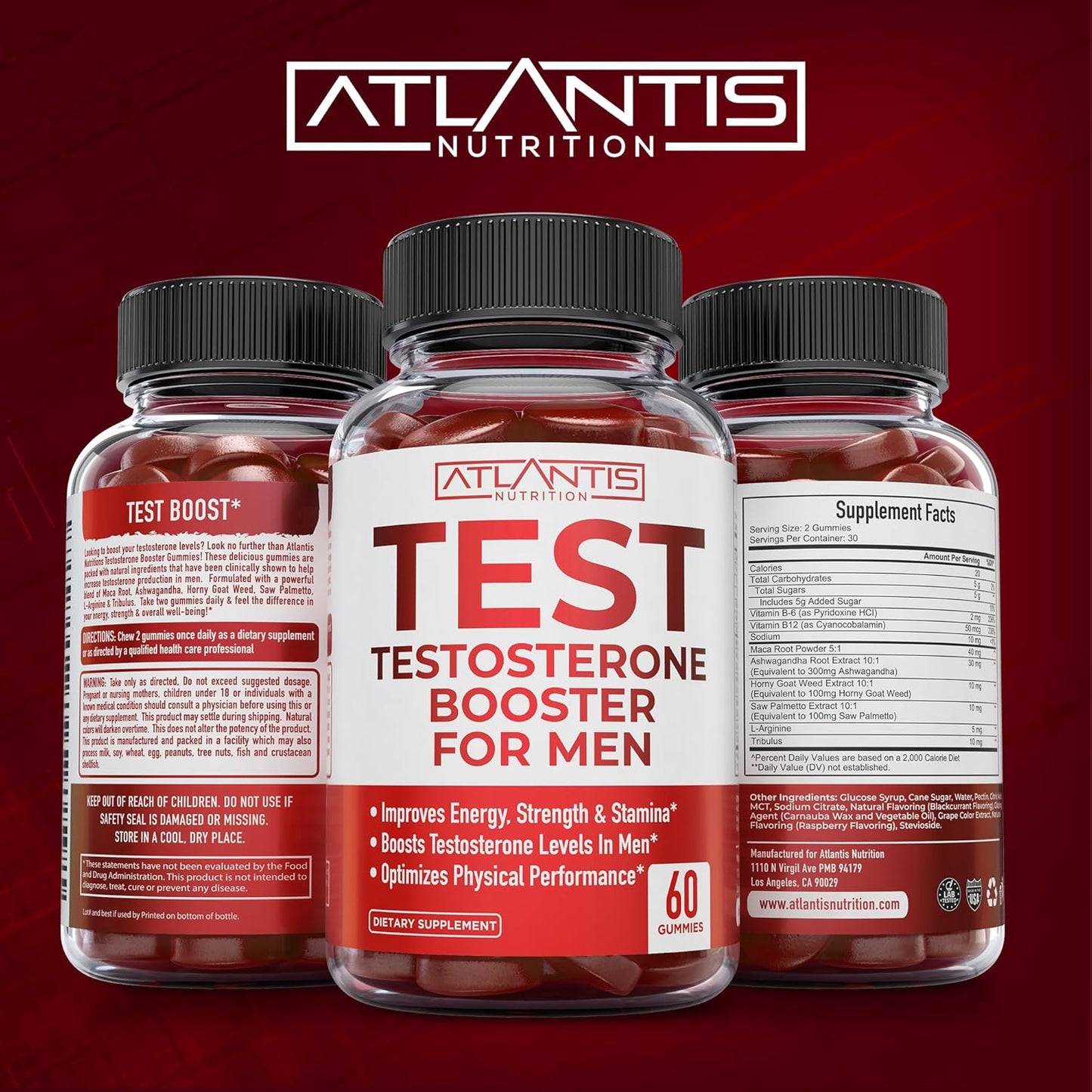 Gomitas de testosterona para hombres – Reforzador de energía y libido