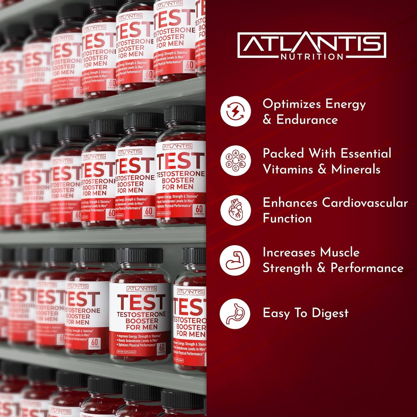 Gomitas de testosterona para hombres – Reforzador de energía y libido