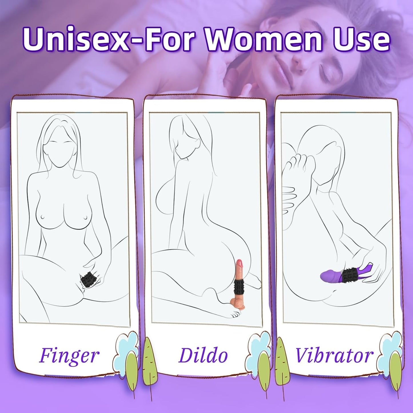 Juego de 6 anillos para el pene de silicona TextureLock