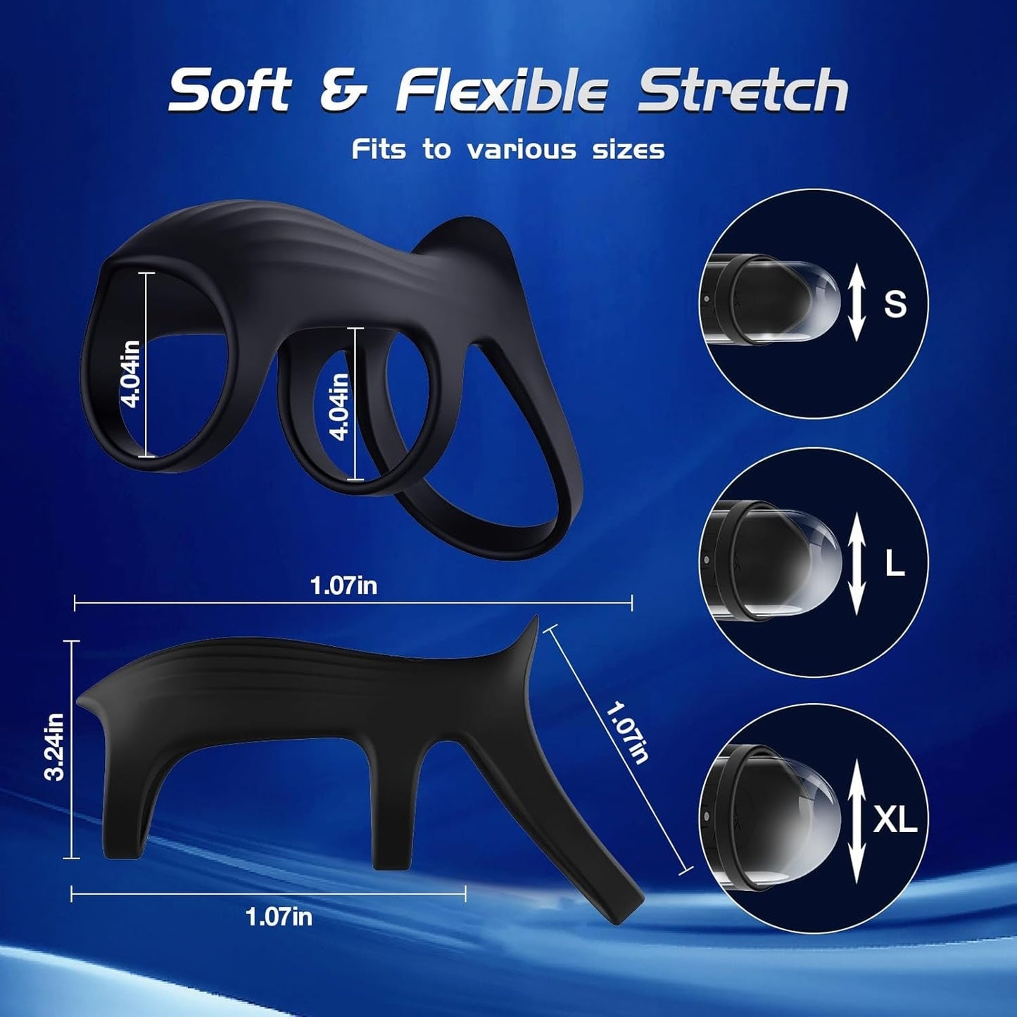 Anillo vibrador para pene y extensor de pene ThickCurve