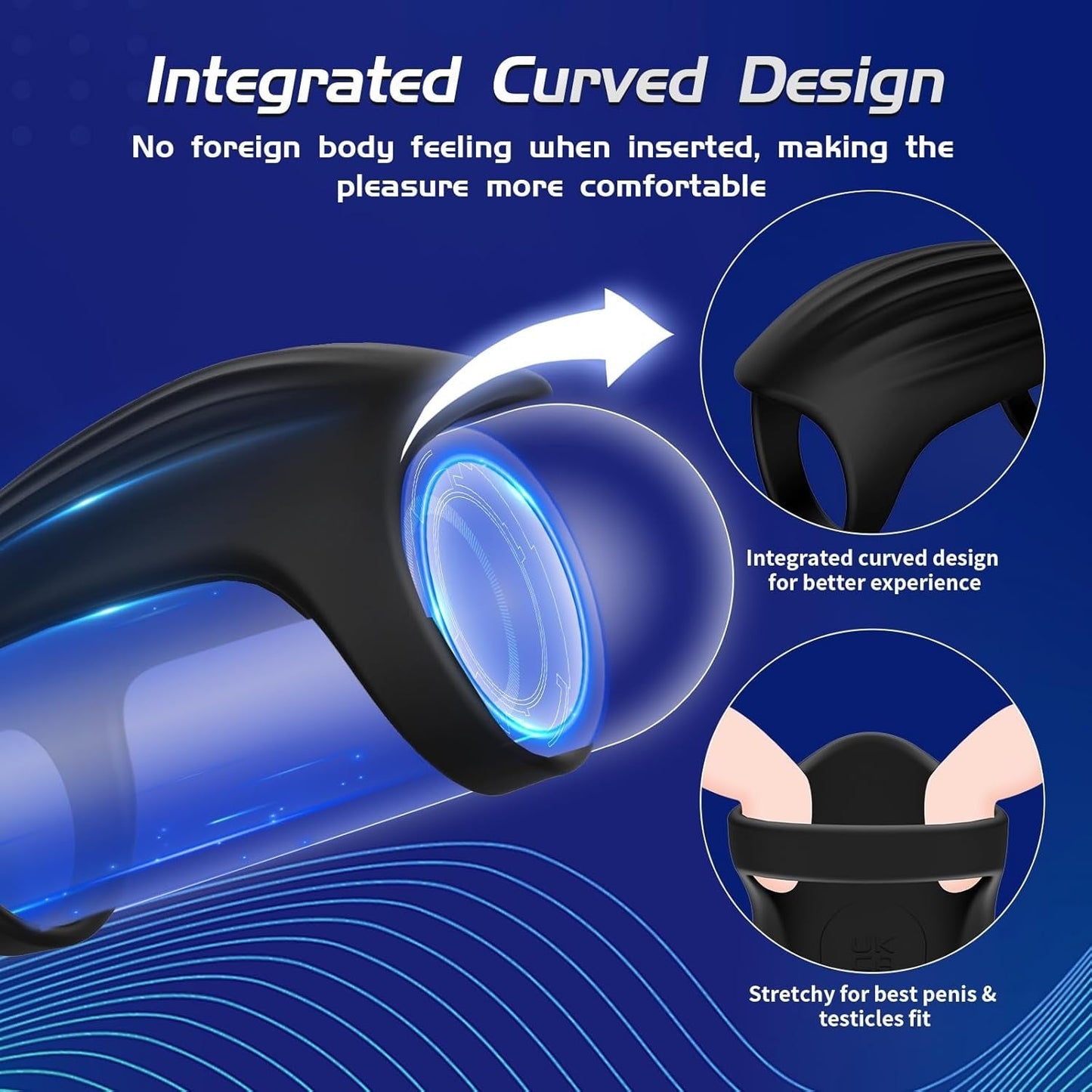 Anillo vibrador para pene y extensor de pene ThickCurve