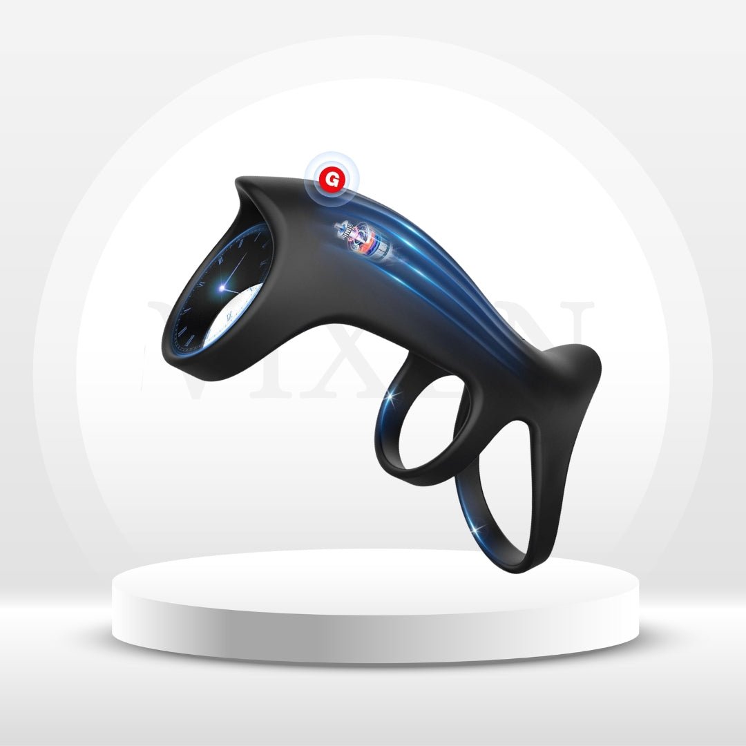 Funda vibradora ThickSync para pene con estimulador del punto G