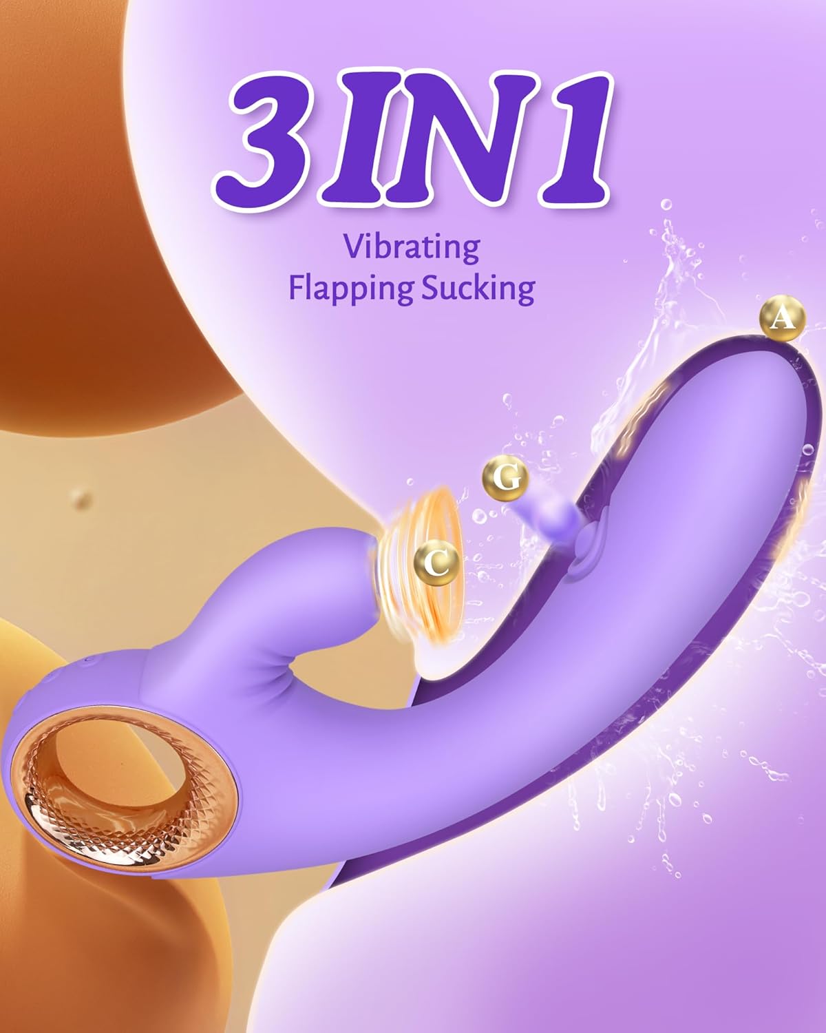 ThrillCraft 3 en 1: chupador de clítoris, vibrador de palmadas y vibrador