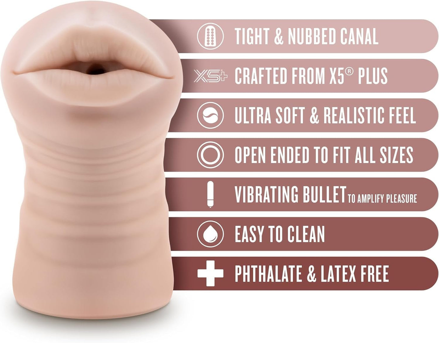 Estimulador bucal ThroatVibe para pussy pocket con vibrador tipo bala