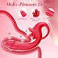 Vibrador de doble acción ThronyX de empuje y lamido de rosas