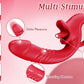 Vibrador de doble acción ThronyX de empuje y lamido de rosas