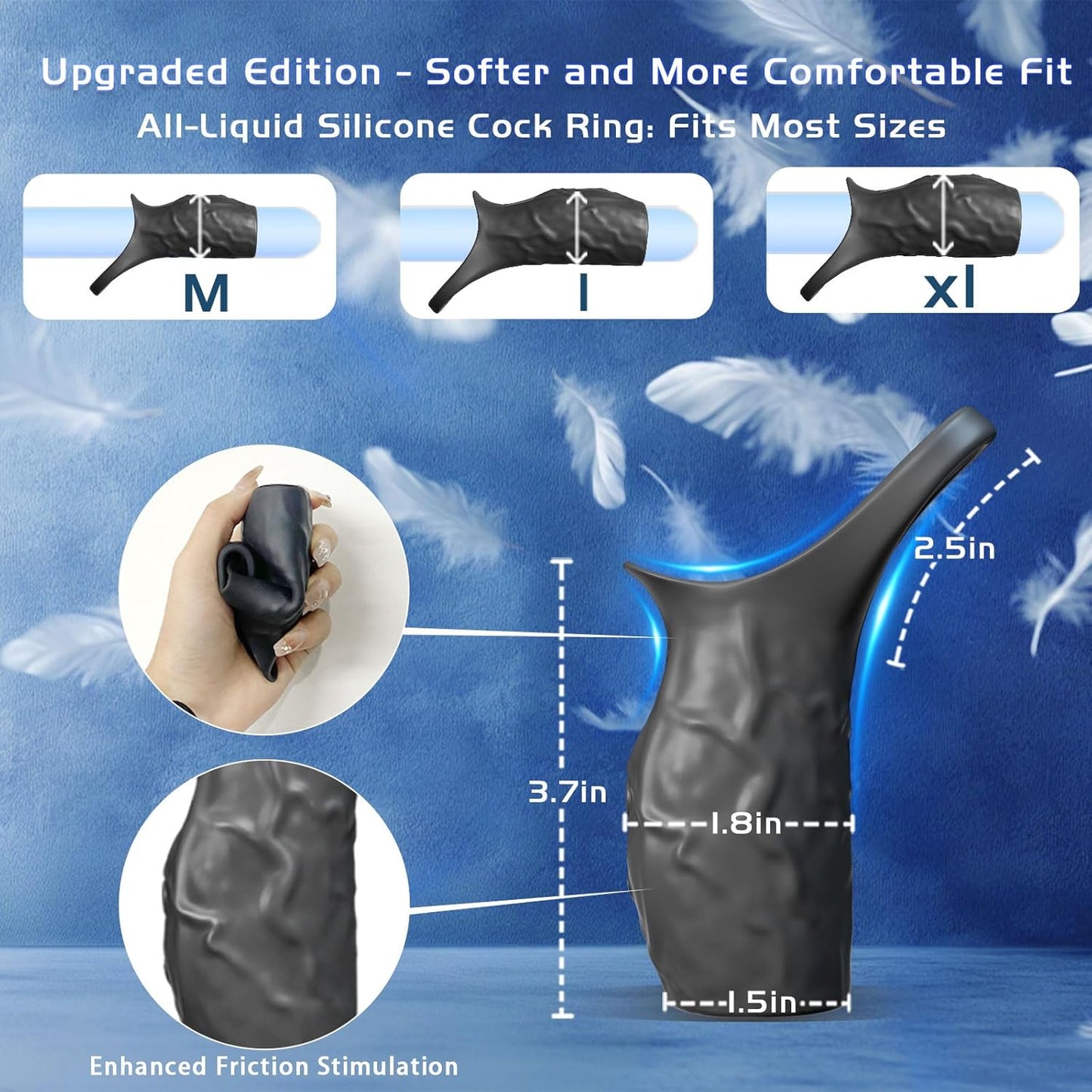 Funda vibratoria para pene ThrustEdge Boost Girth
