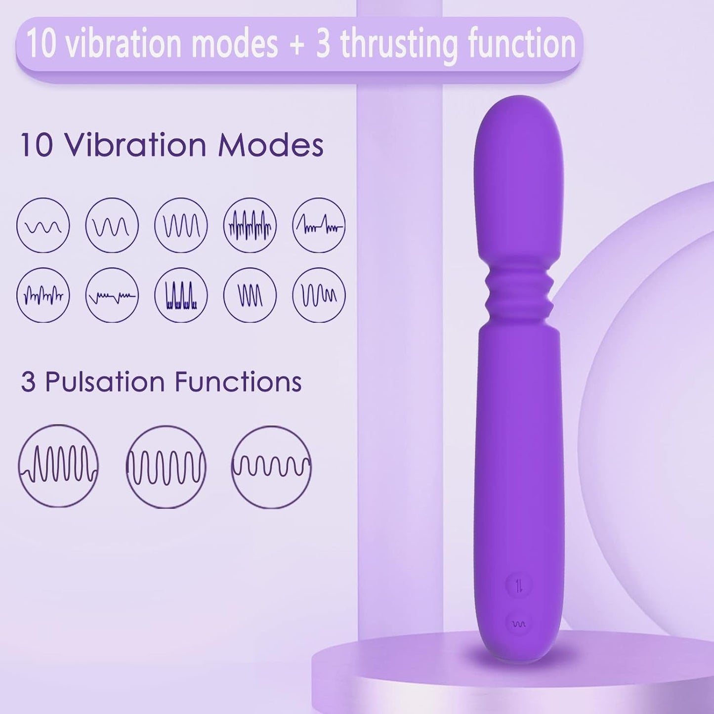 Vibrador Dildo Oscilante ThrusterLuxe, 10 Modos
