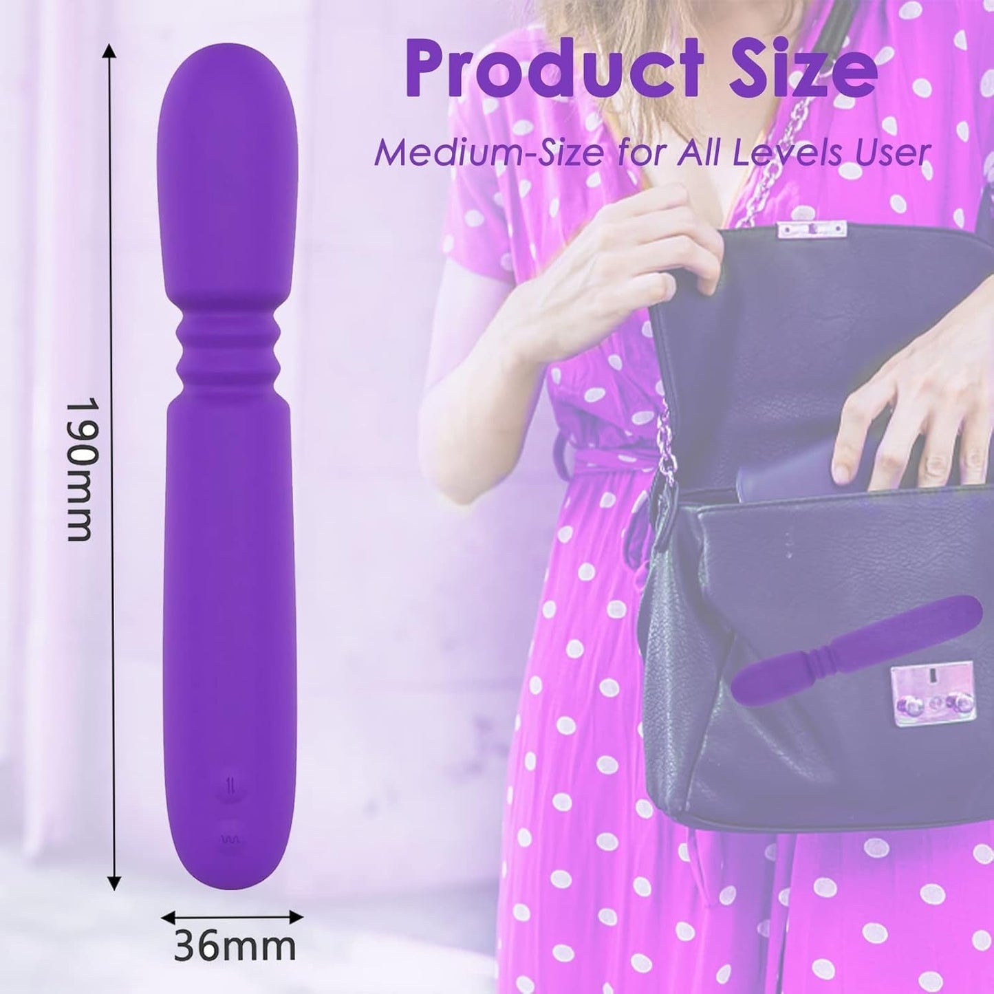 Vibrador Dildo Oscilante ThrusterLuxe, 10 Modos