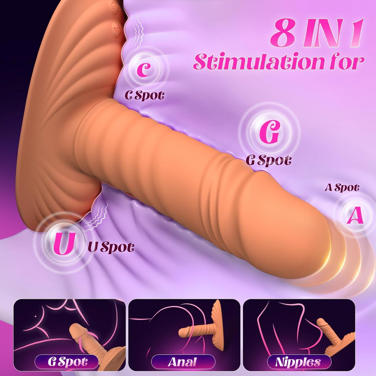 Vibromasseur portatif 8-en-1 ThrustGlide