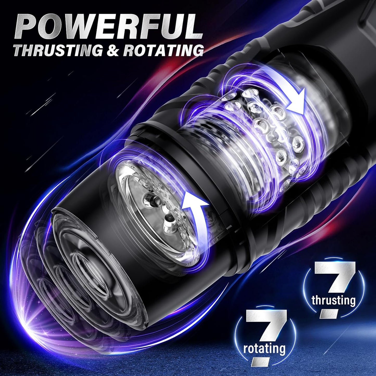 Masturbador ThrustGlide controlado por aplicación