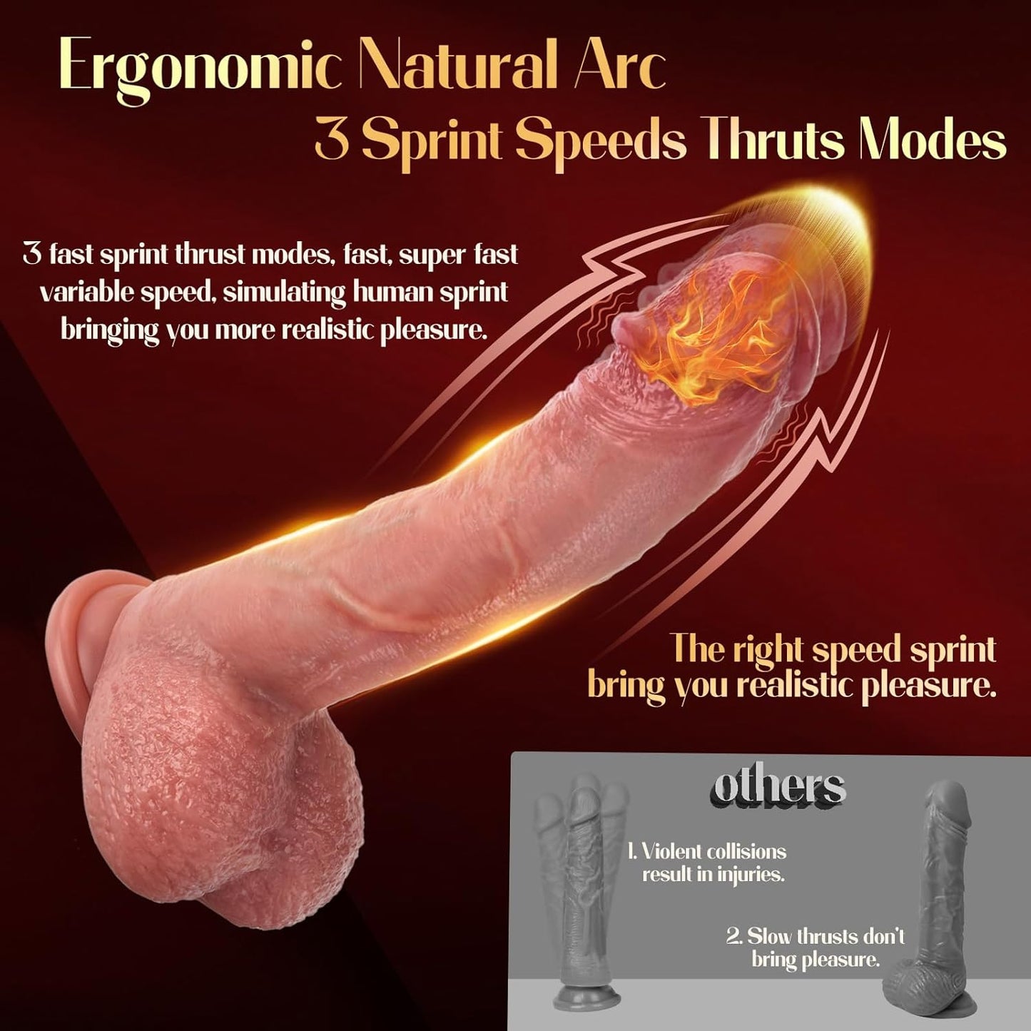 Vibrador de dildo remoto ThrustReal