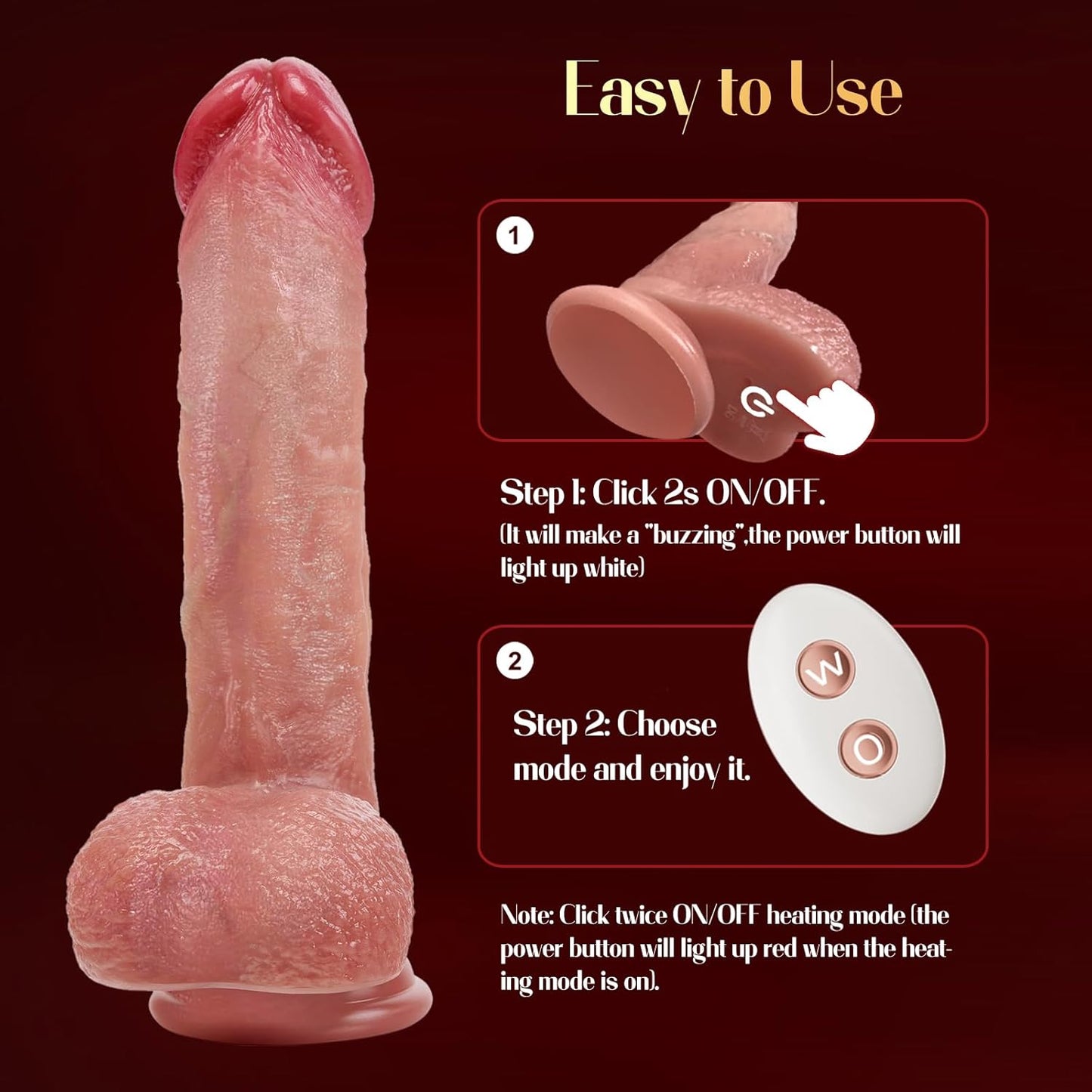 Vibrador de dildo remoto ThrustReal