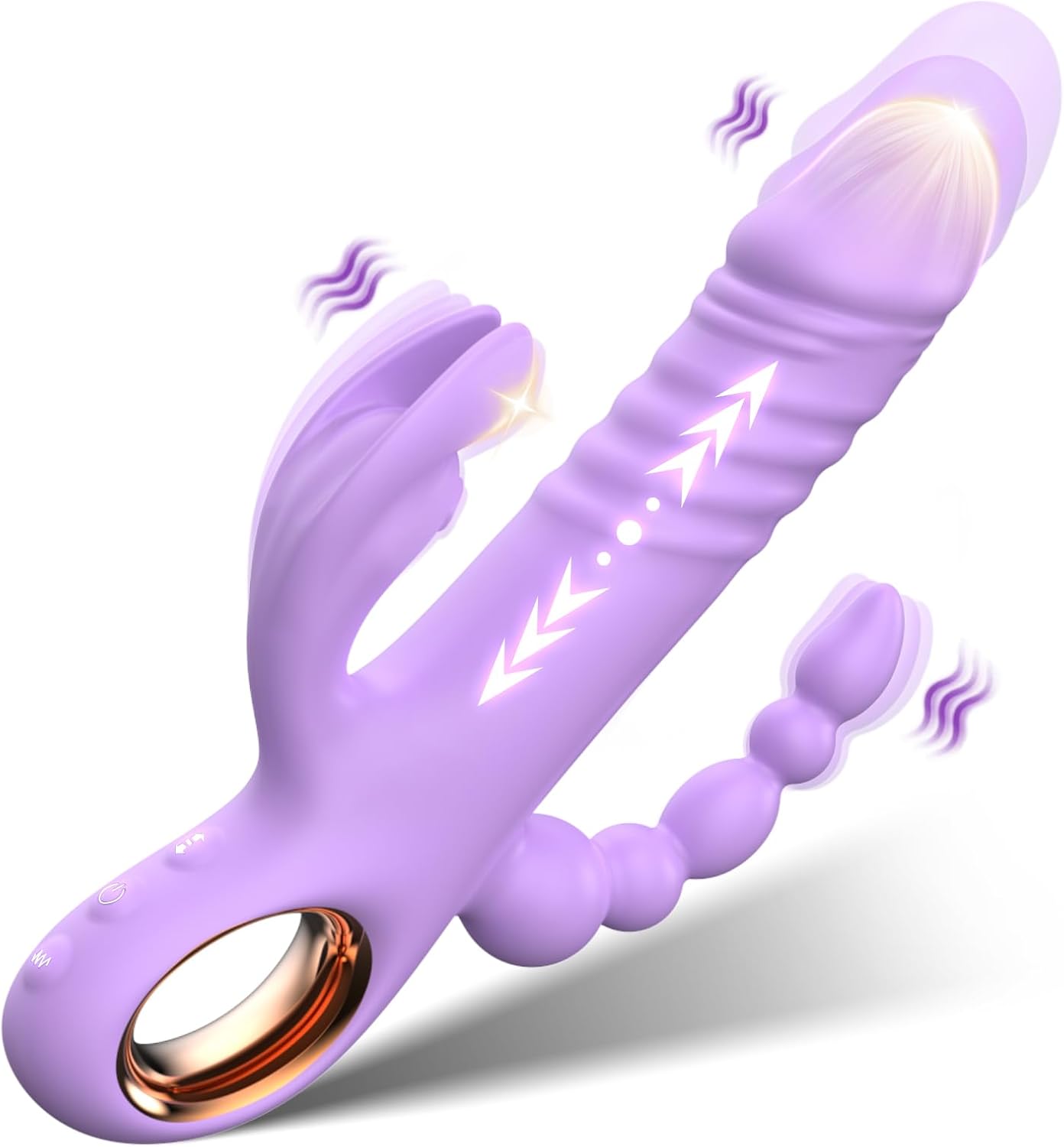 Vibrador de conejo 3 en 1 ThrustTriX