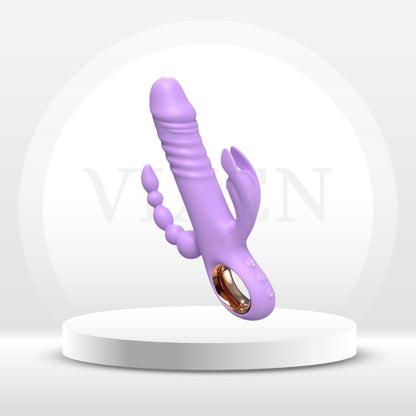 Vibrador de conejo 3 en 1 ThrustTriX