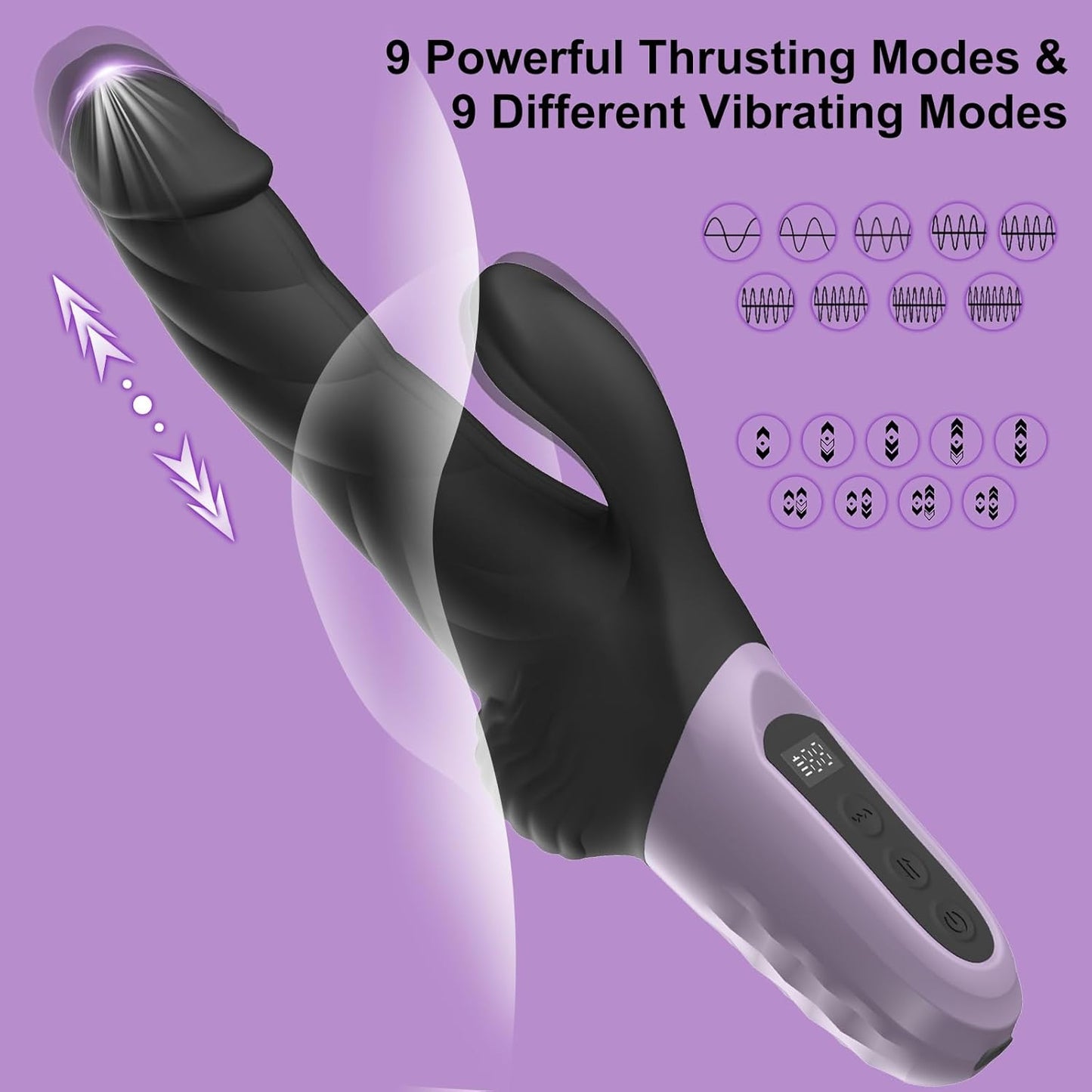 Vibrador Dildo LED ThrustView Real Feel