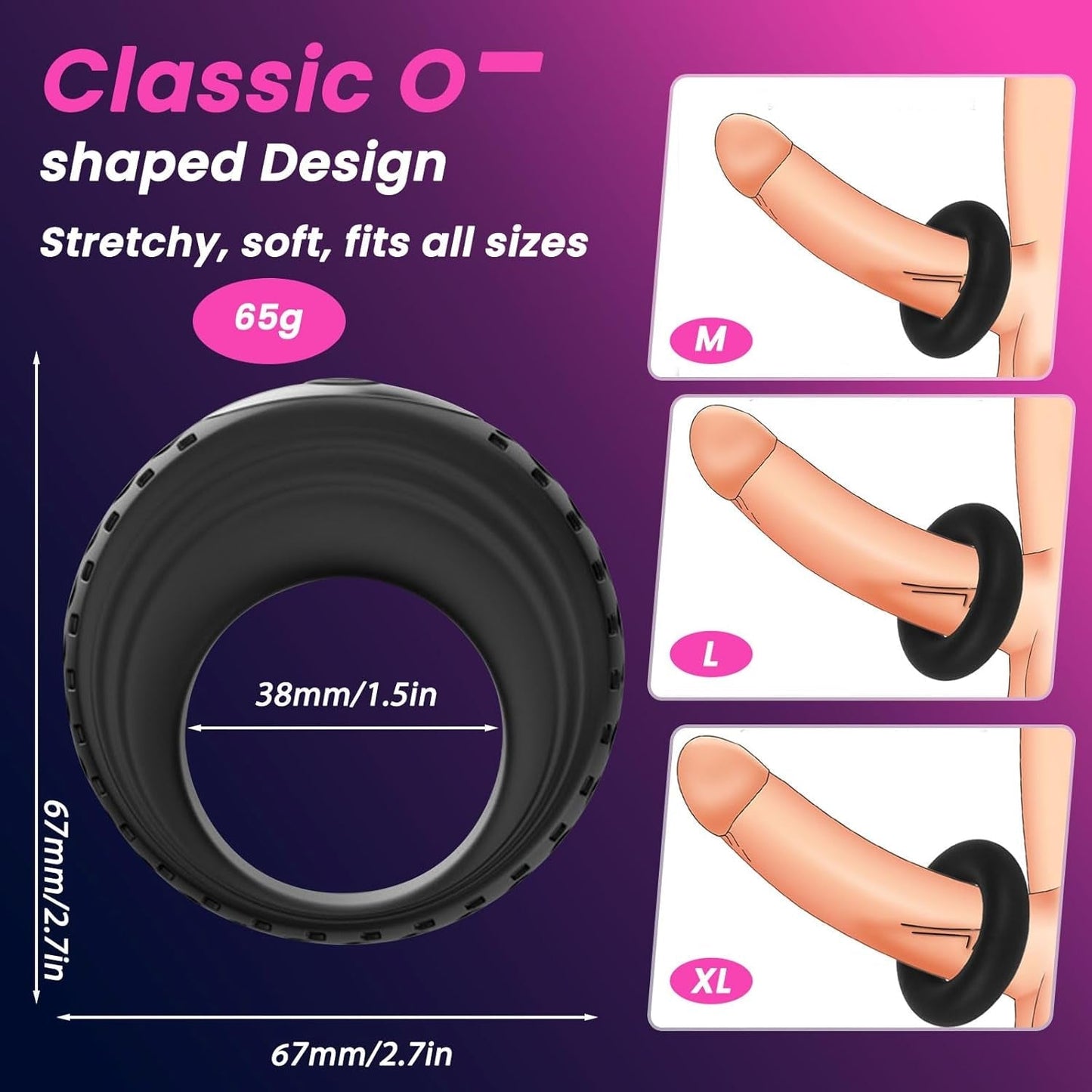 TireTease App-Control Vibrating Cock Ring for Couples