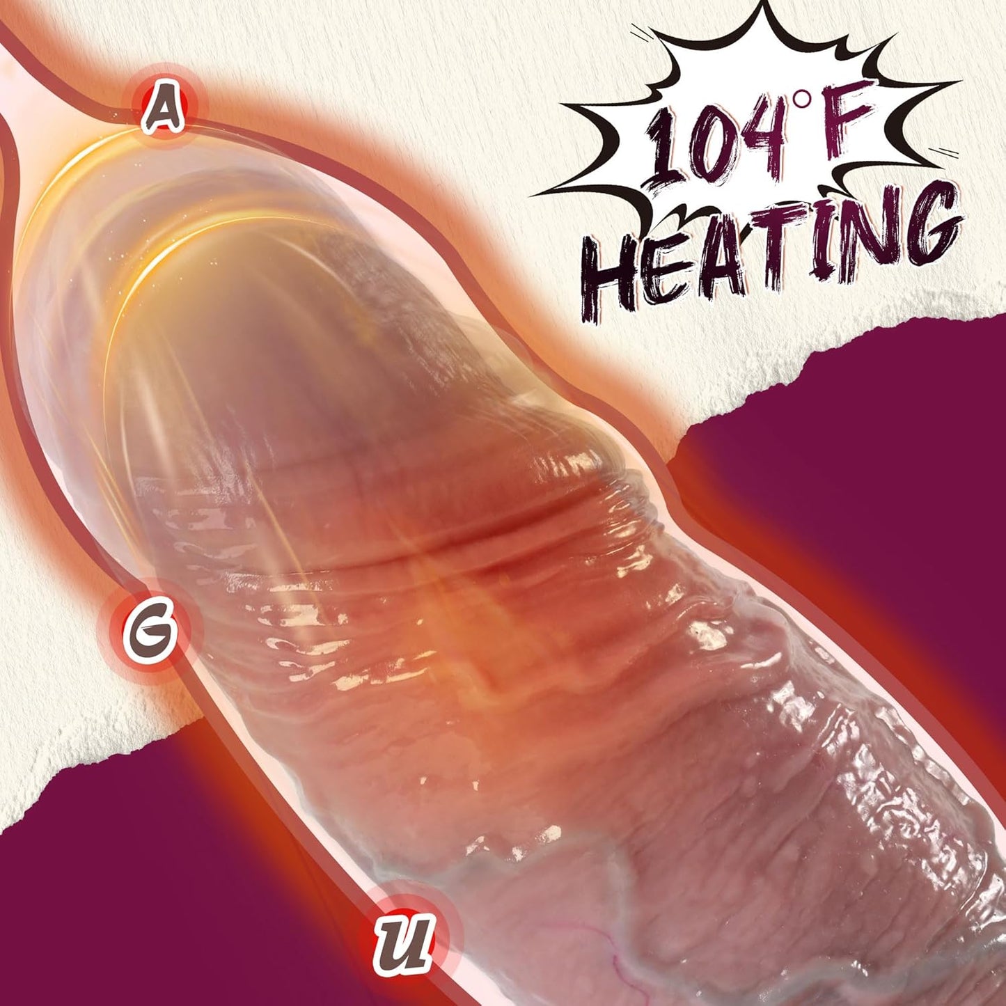Dildo penetrante extragrande TitanHeat