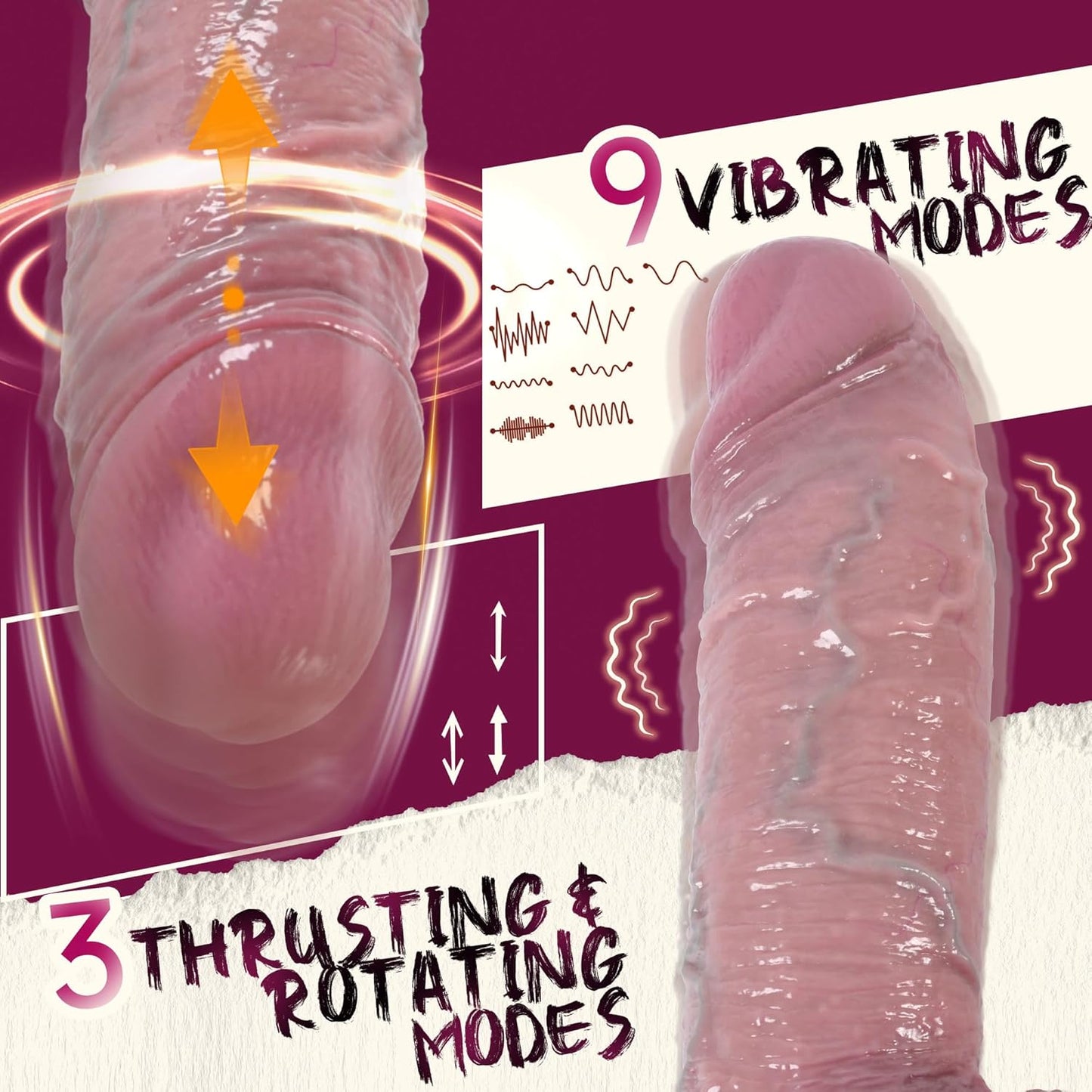 Dildo penetrante extragrande TitanHeat
