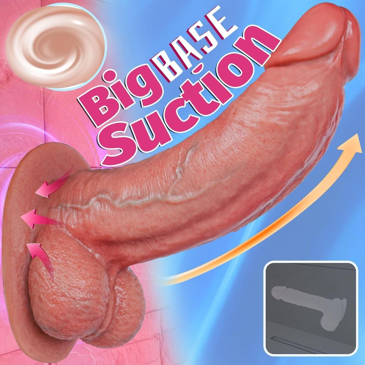 TitanRealm 11.2" Realistic Dildo | Dual-Density Suction Cup