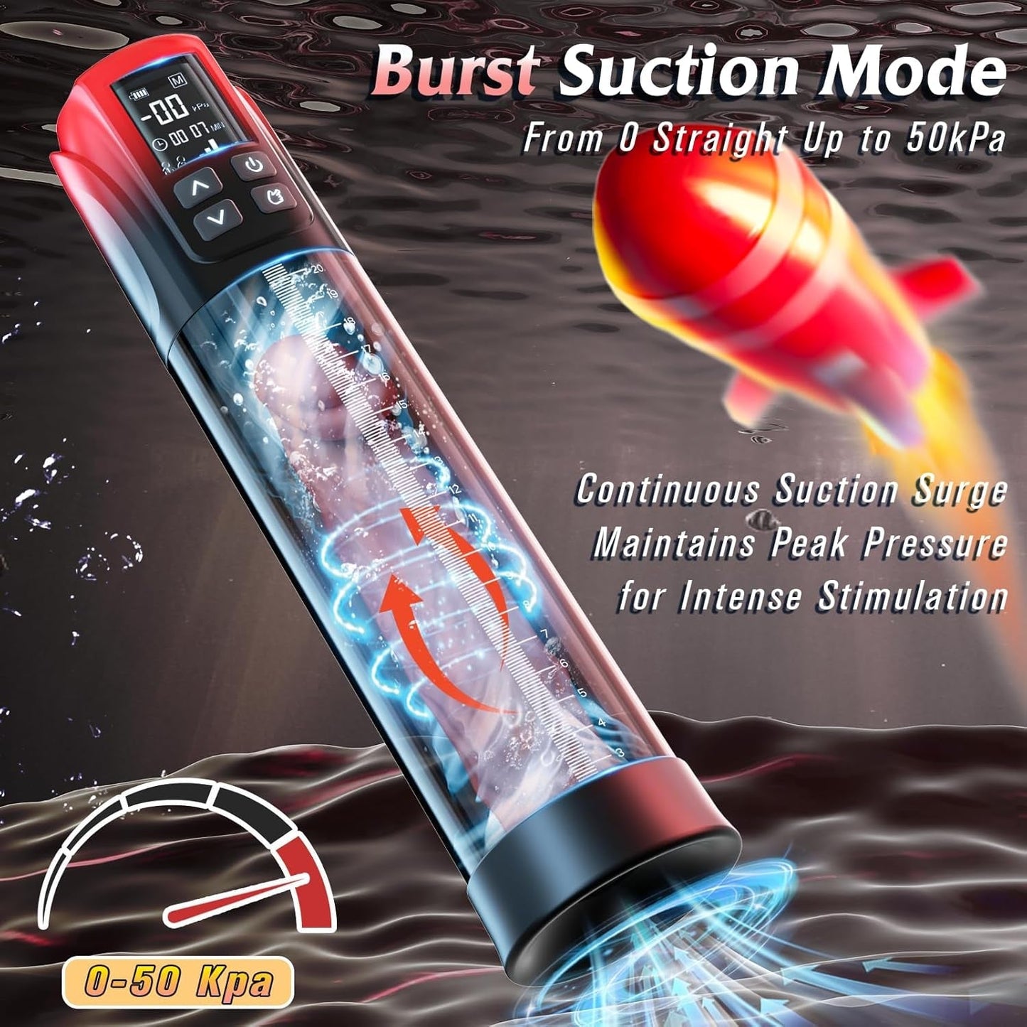 Bomba de pene con pantalla digital TitanVac Pro