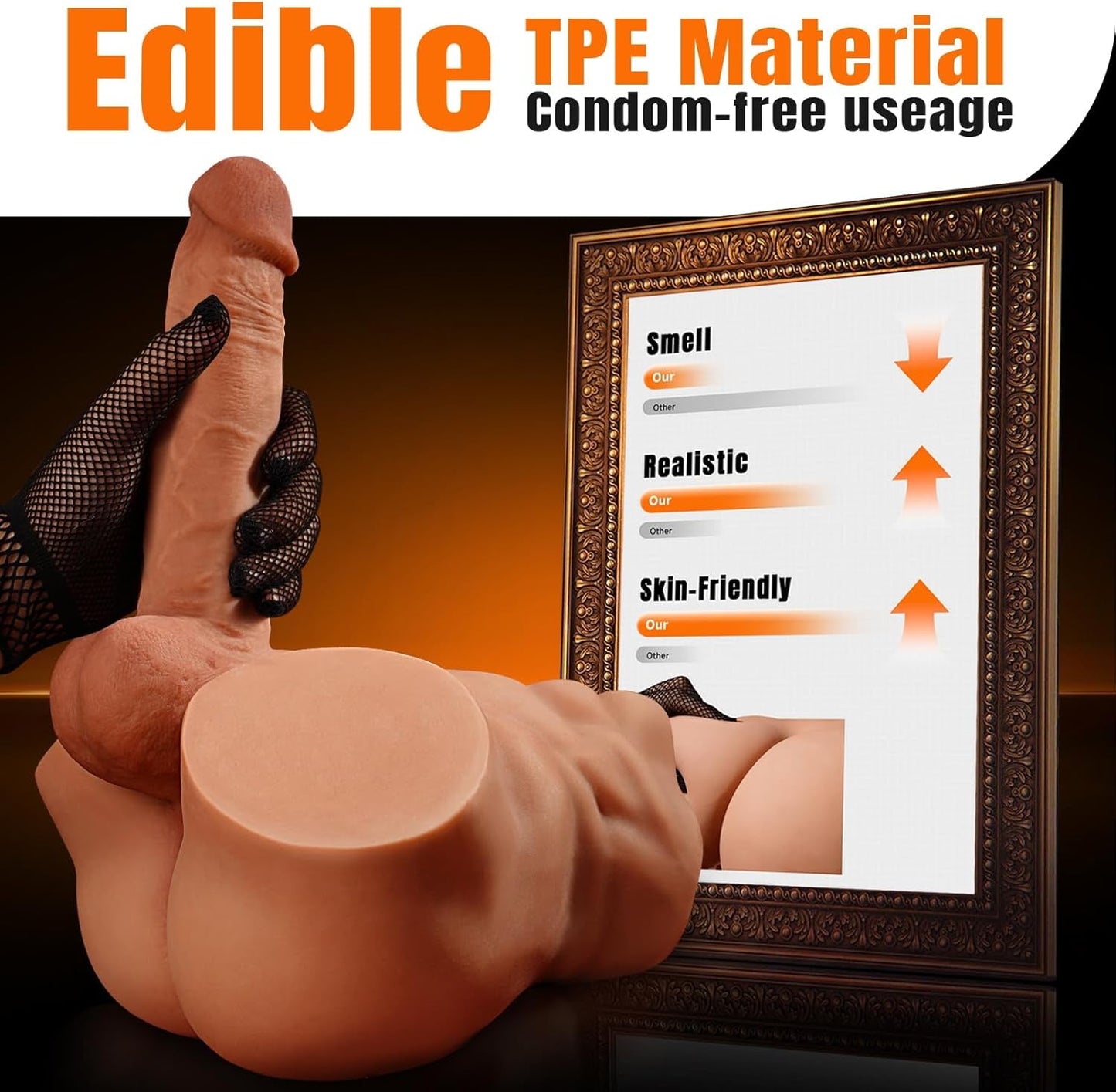 TorqueTorso Muñeco Sexual Masculino de 3.08 kg con Dildo Enorme