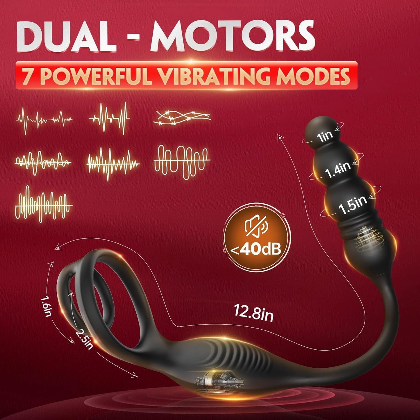 TriadSync Thrusting Prostate Massager Cock Ring 10 Modes