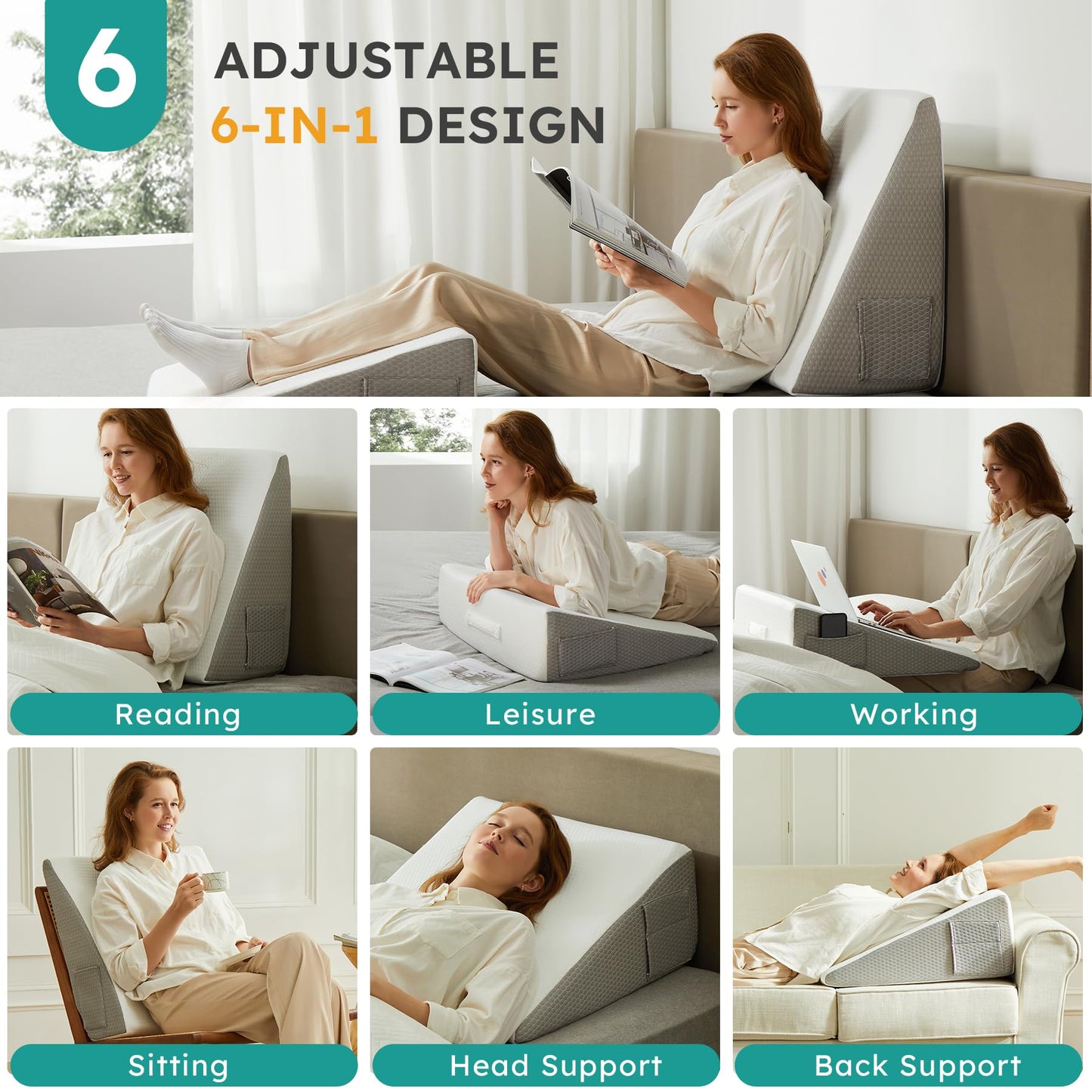 Cuña de soporte triangular para posiciones íntimas de pareja