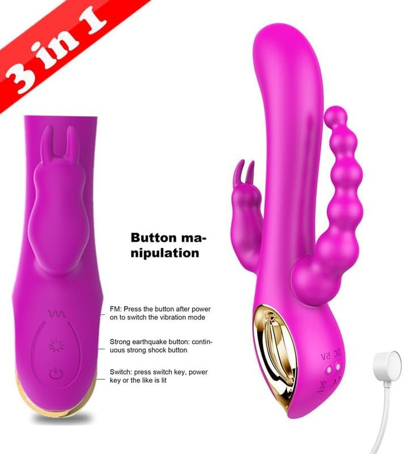 Vibrador de conejo 3 en 1 TriBloom