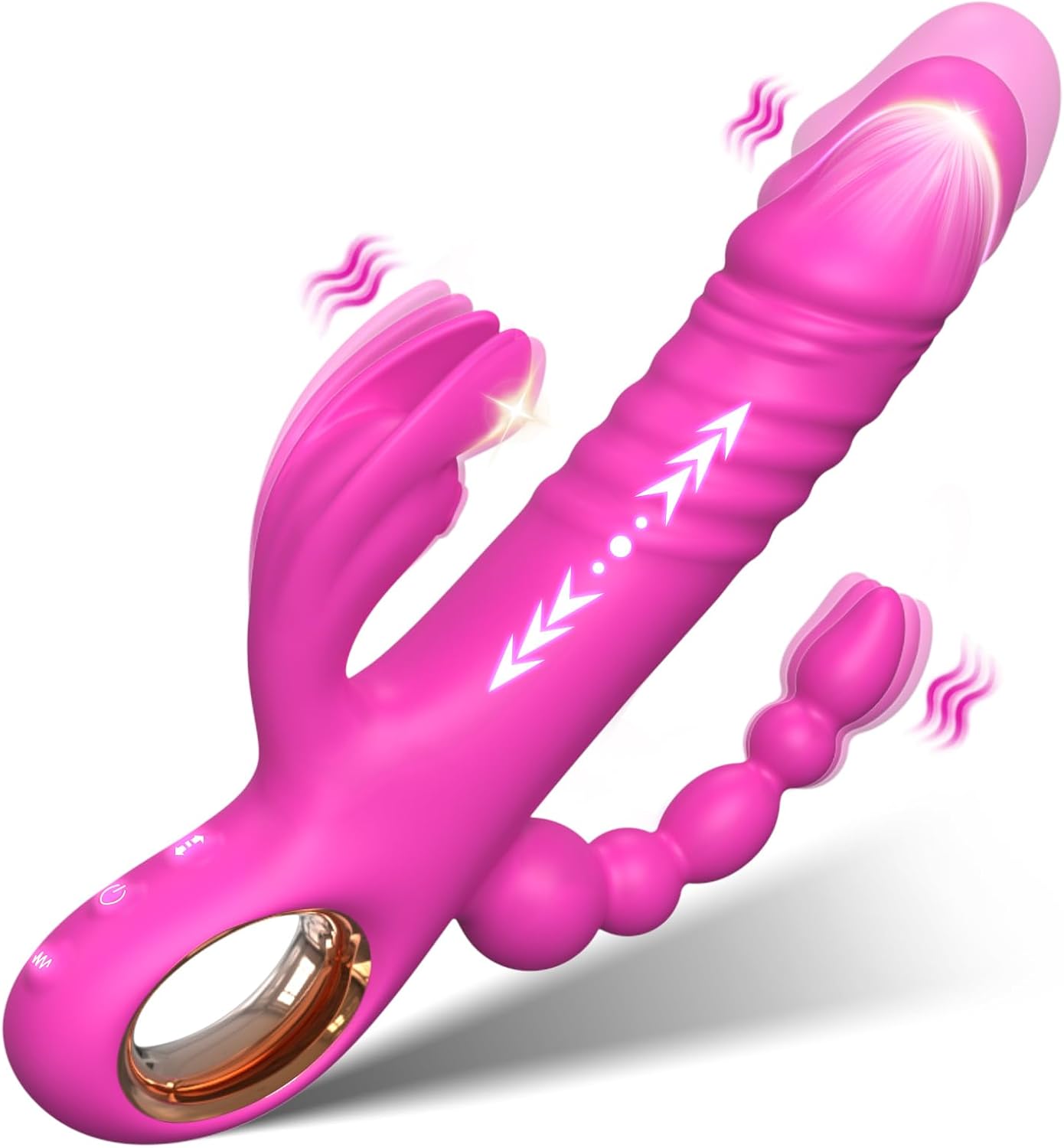 Vibrador TriBunny 3 en 1 de Conejo con Empuje