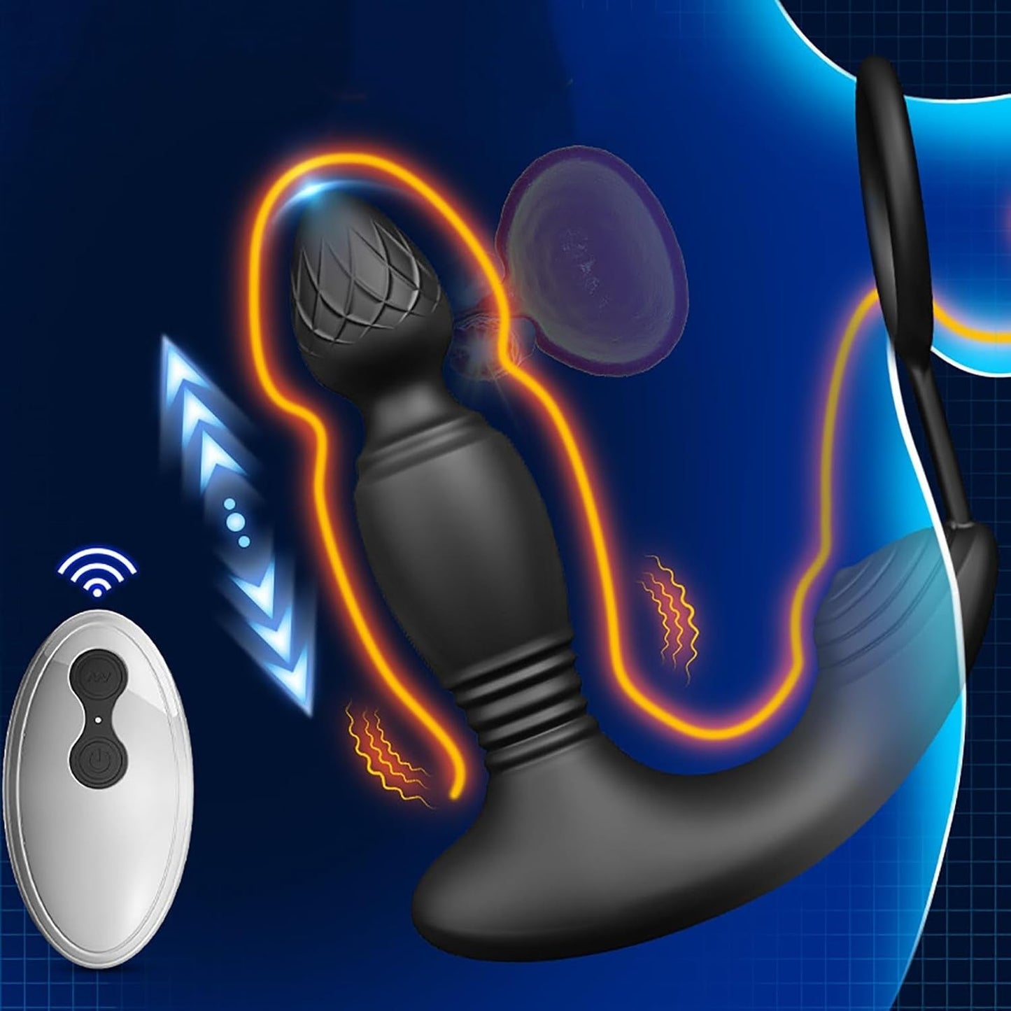 TriCore Vibrating Prostate Plug Cock Ring