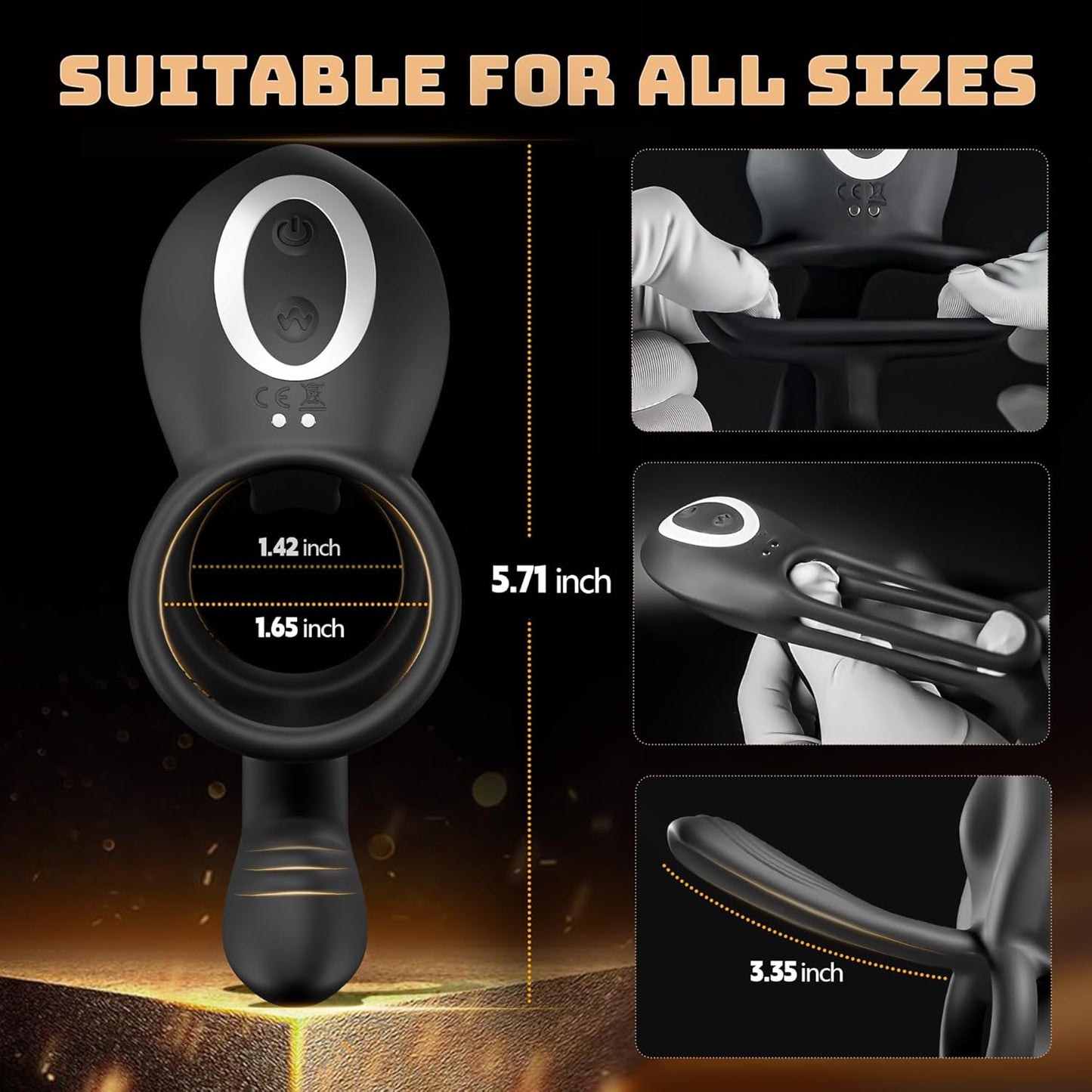 TriMax Anillo Vibrador para Parejas de Triple Motor
