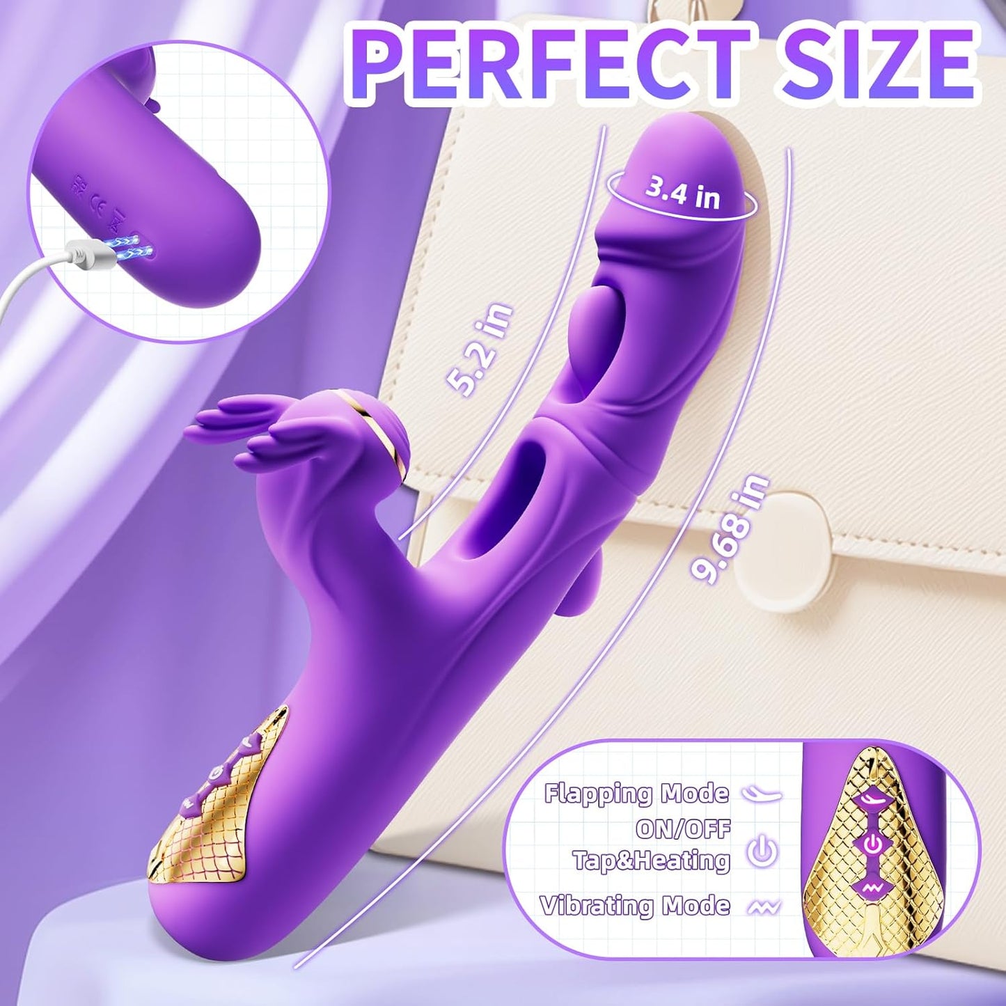 Vibrador de clítoris y punto G vibratorio 4 en 1 TriPleasure