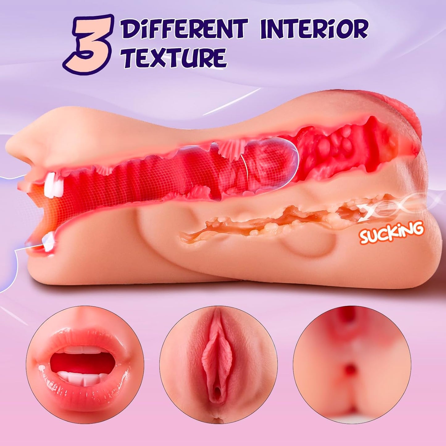 Masturbateur de poche TripleMuse 3-en-1