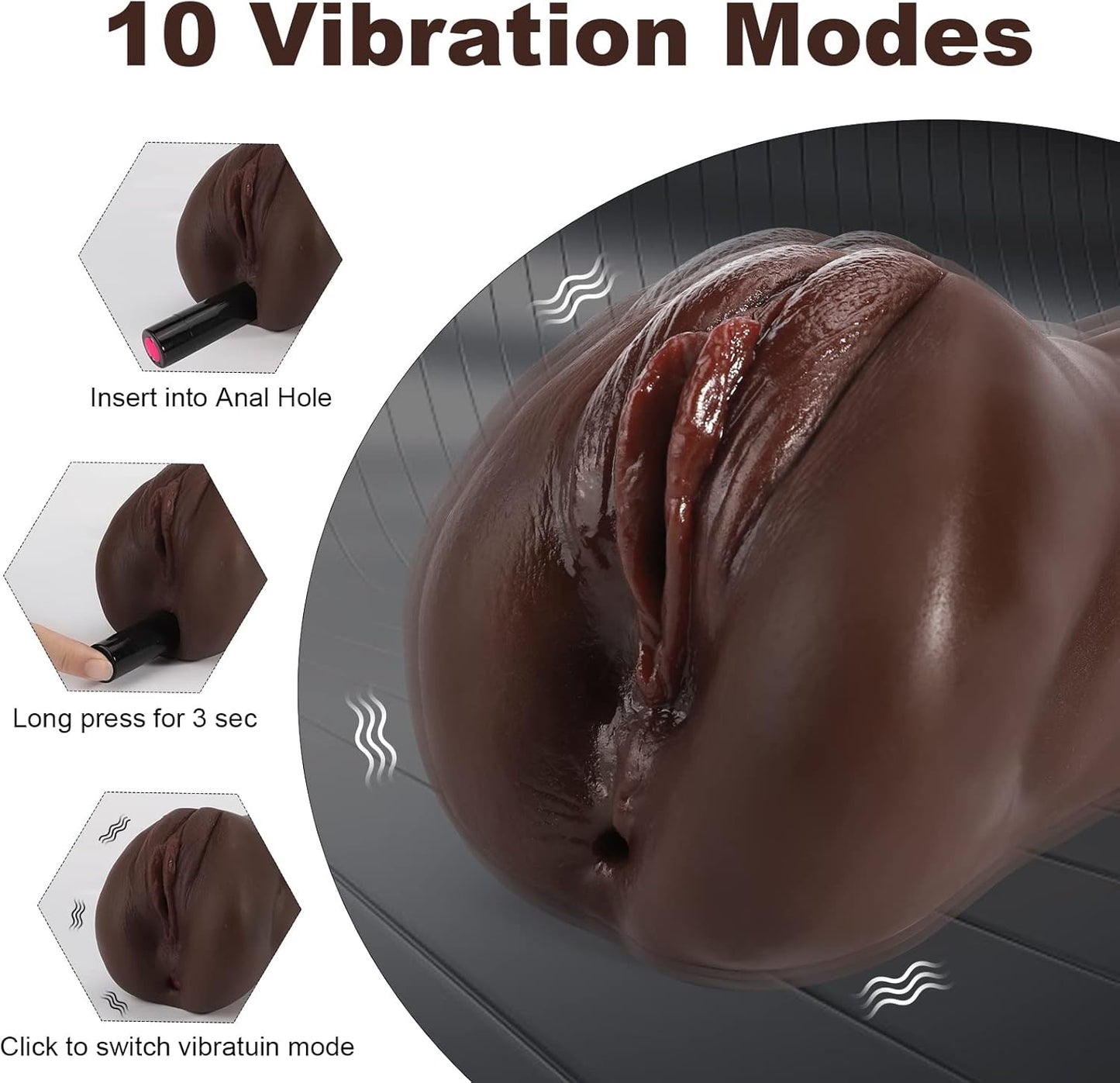TripleTease Vibrating Bullet Pocket Pussy Stroker
