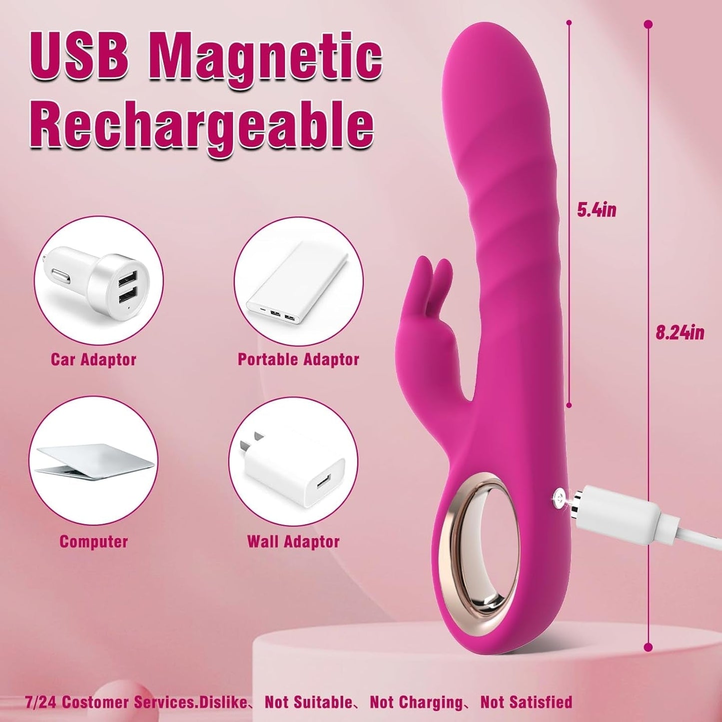 Vibromasseur Lapin Poussant TriPulse