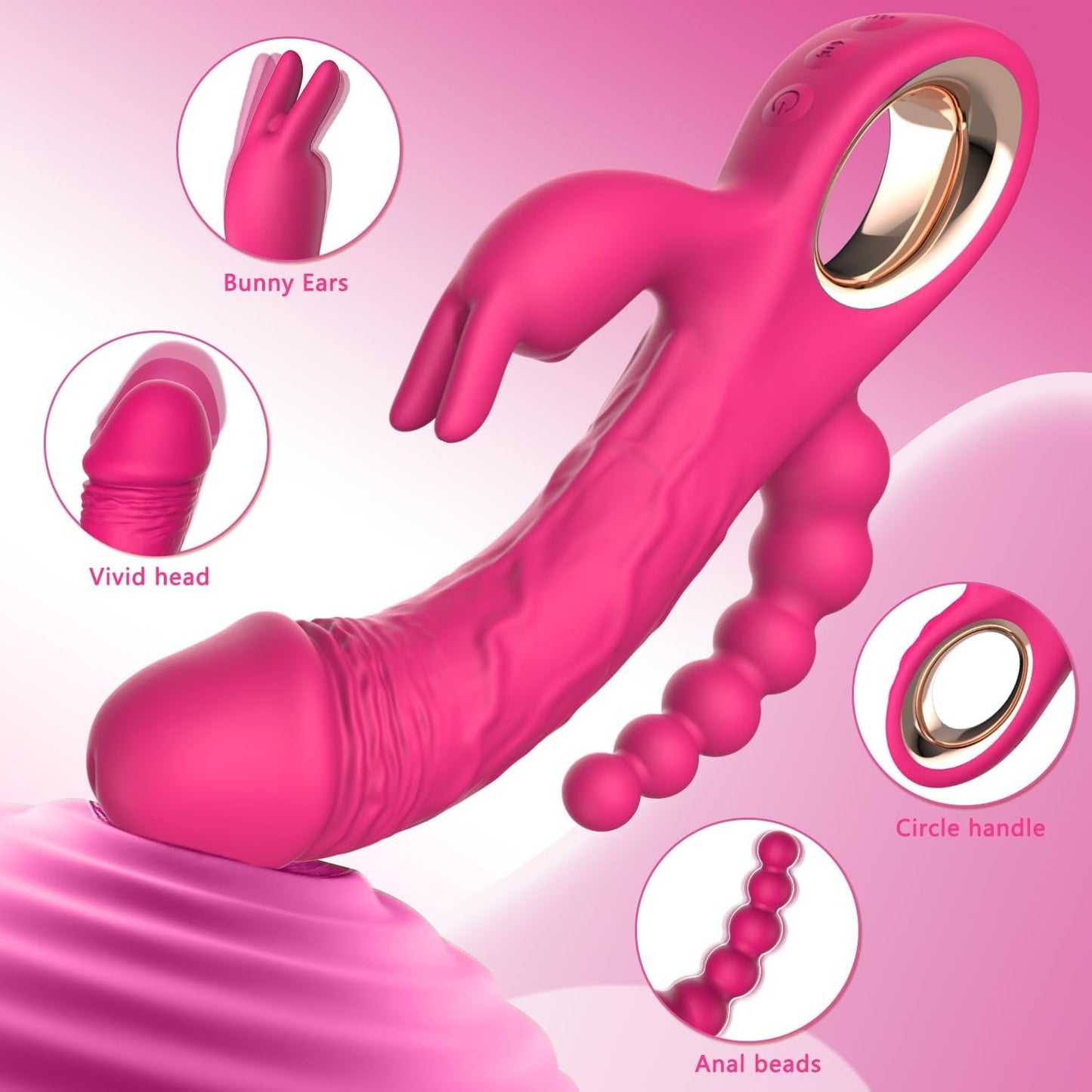 Vibromasseur lapin vibrant TriVibe 3 zones