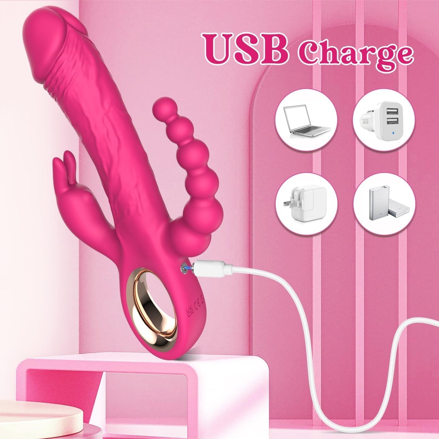 Vibromasseur lapin vibrant TriVibe 3 zones