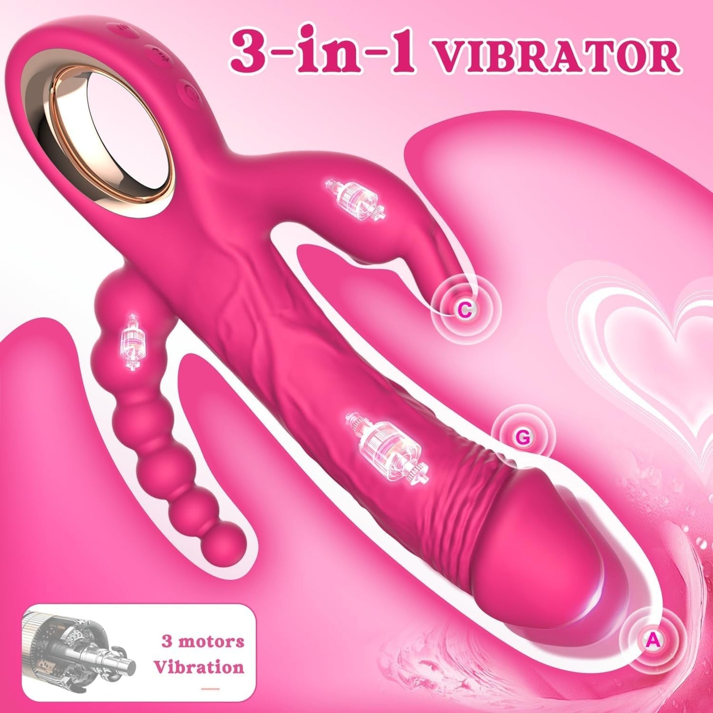Vibromasseur lapin vibrant TriVibe 3 zones