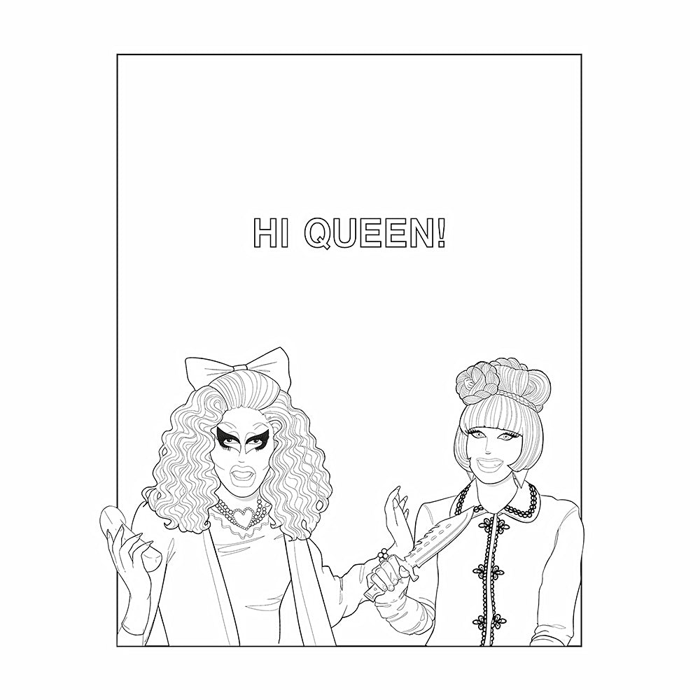 El libro oficial para colorear de Trixie y Katya
