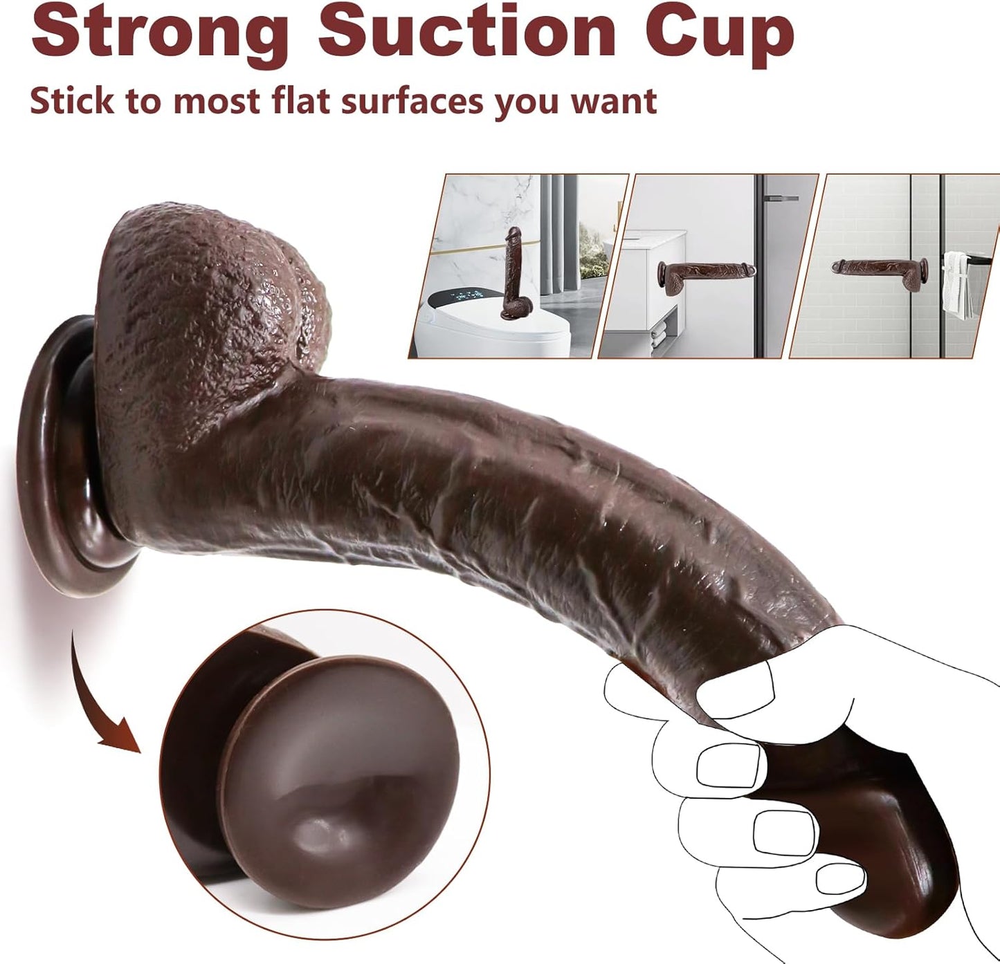 Dildo de ébano TrueThrust Real Feel